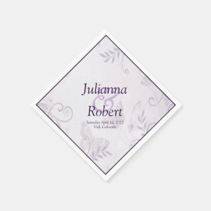 Purple floral background  napkins