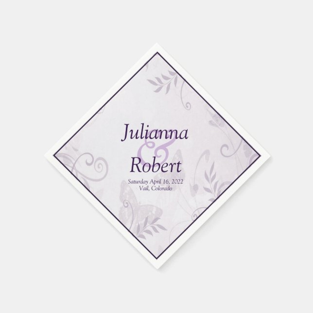 Purple floral background  napkins (Corner)