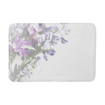 Purple Floral Bath Mat
