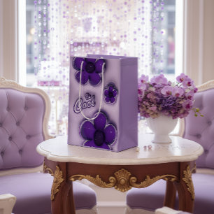 Purple Floral “Be Cool” Gift Bag