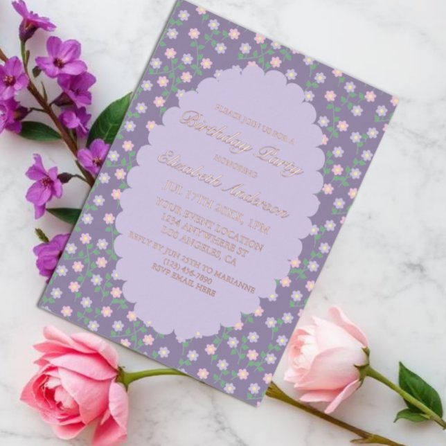 Purple Floral Birthday (Creator Uploaded)