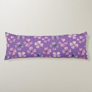 “Purple Floral Body Pillow