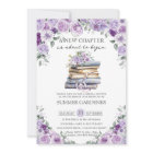 Purple Floral Books New Chapter Bridal Shower