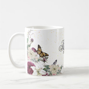 purple Floral bouquet  Coffee Mug