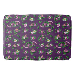Purple Floral Bouquet Pattern Bath Mat