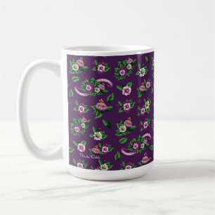 Purple Floral Bouquet Pattern Coffee Mug