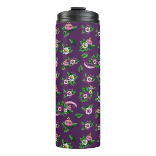 Purple Floral Bouquet Pattern Thermal Tumbler