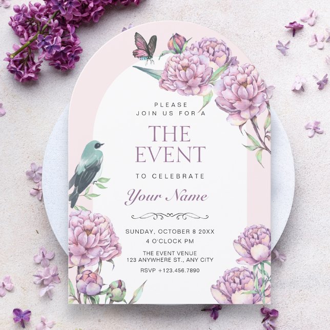 Purple floral branch  invitation (Creator Uploaded)
