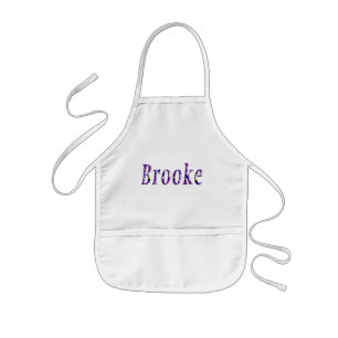 Purple Floral Brooke Name, Kids Apron