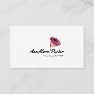 Purple Floral Business Card