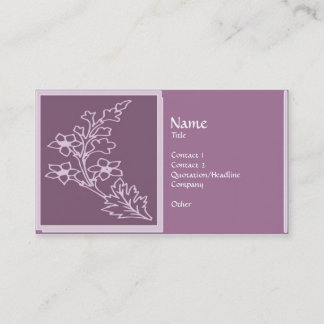 Purple Floral Business Card