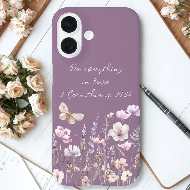Purple Floral Butterfly Case-Mate iPhone Case (Creator Uploaded)