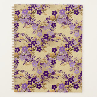 Purple Floral Chiyogami Planner