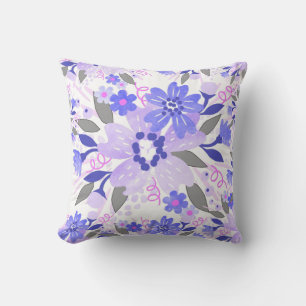 Purple Floral Cushion