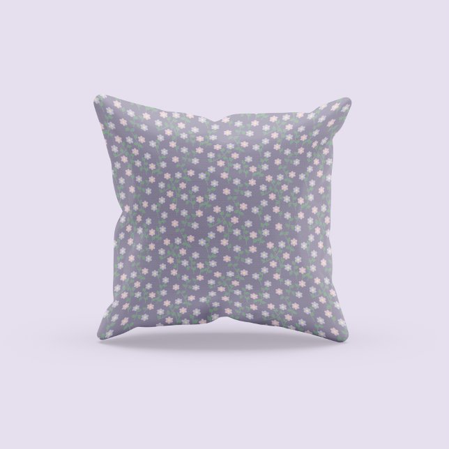 Purple Floral Cushion (Creator Uploaded)