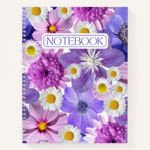 Purple Floral Daisys  Notebook