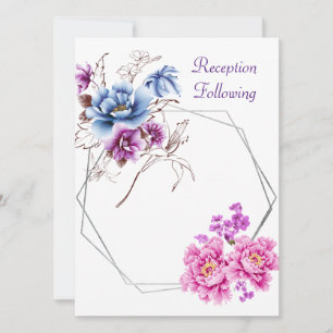 Purple Floral Delight Reception Following Card