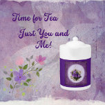 Purple Floral Designed Porcelain Teapot<br><div class="desc">Beautiful porcelain purple floral designed teapot.  A great addition to tea time!</div>