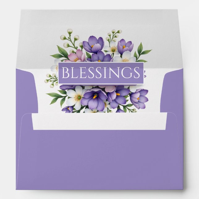 Purple Floral Easter Envelope (Back (Bottom))