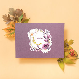 Purple Floral Eid Mubarak 