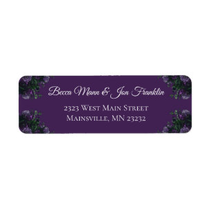 Purple Floral Elegant Wedding Gothic