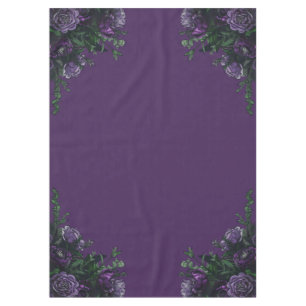 Purple Floral Elegant Wedding Tablecloth