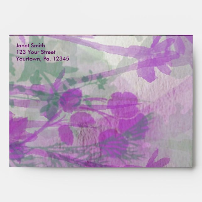 Purple Floral Envelope (Front)
