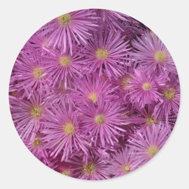 Purple Floral Envelope Seal Stickers (Front)