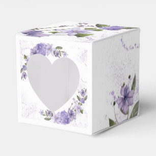 Purple Floral Favour Box