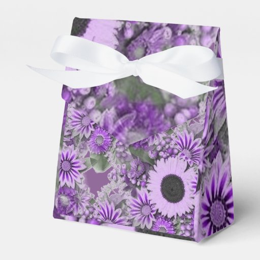 Image of Purple Floral Favour Box