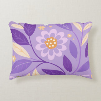Purple Floral Garden  Decorative Cushion