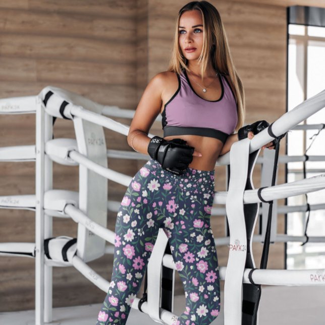Purple Floral Garden Patterned | Leggings (Creator Uploaded)