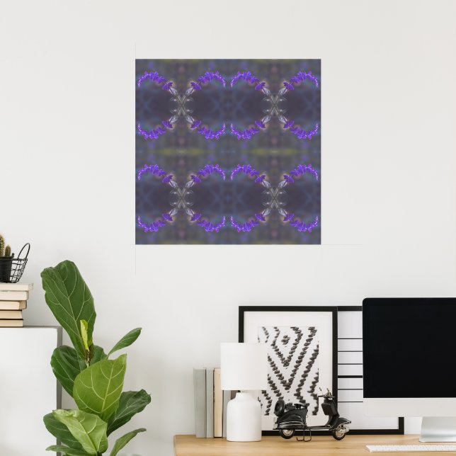Purple Floral Garden Poster (Home Office)