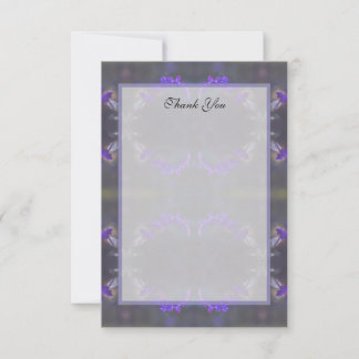 Purple Floral Garden Thank You Card