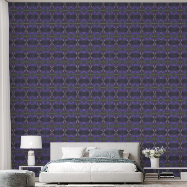 Purple Floral Garden Wallpaper (Bedroom)