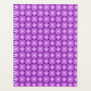 Purple Floral Geometric Pattern Planner