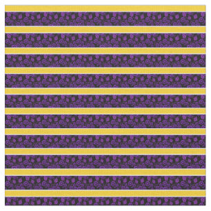 Purple floral-gold/white stripe -black/chose fabric