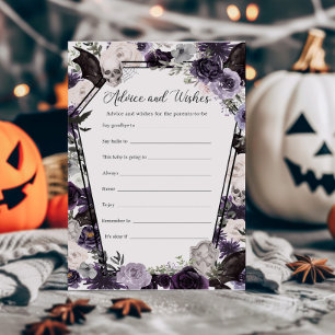 Purple Floral Gothic Advice and Wishes Game