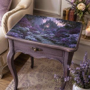 Purple Floral Gothic Fantasy Castle Decoupage Tissue Paper