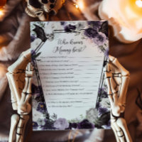 Purple Floral Gothic Who knows Mummy Best Game