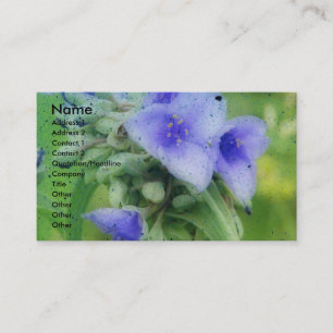 Purple Floral Grunge Business Card