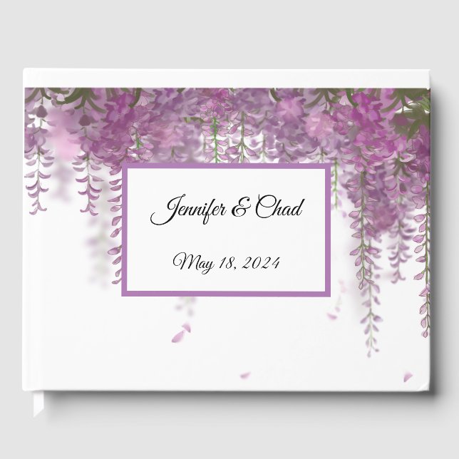 Purple Floral Guest Book (Front)