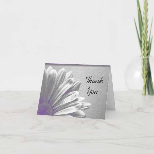 Purple Floral Highlights Bridesmaid Thank You (Front)