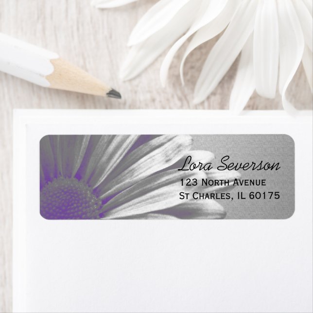 Purple Floral Highlights Return Address (Insitu)