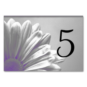 Purple Floral Highlights Table Numbers