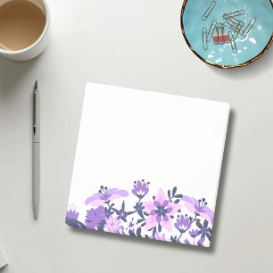 Purple Floral Home and Office Post it Note