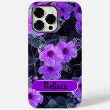 Purple Floral iPhone 14 Pro Max Case
