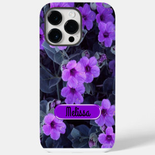 Purple Floral iPhone 14 Pro Max Case