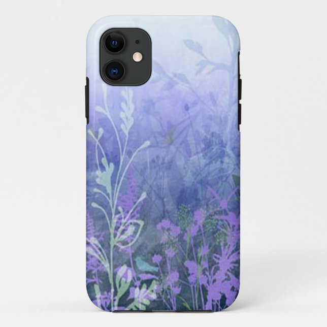 Purple Floral iPhone 5G Case (Back)