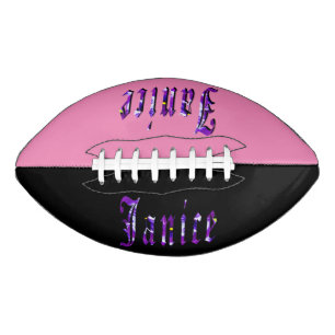 Purple Floral Janice Name, Football American Football
